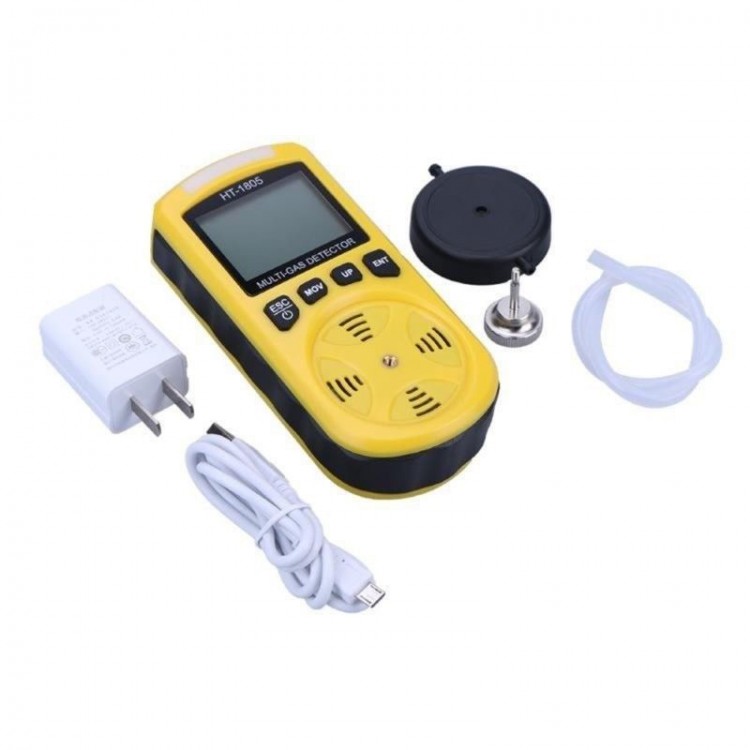 4 in 1 Gas Analyzer Multi Gas Detector Portable O₂ CO H₂S Harmful Gas