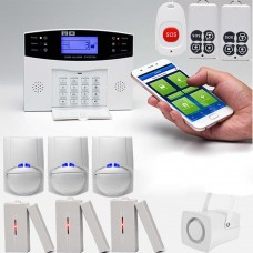 Wireless GSM Alarm System Home Burglar Alarm System SOS Motion Door Window Sensor Security  