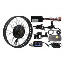 60V 1000W eBike Conversion Kit Fat Tire Front Wheel 20" 24" 26" Color Display Hub Dropout Width 135mm