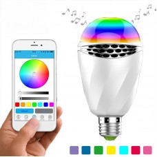 Bluetooth Light Bulb Speaker E27 LED RGB Wireless Music Bulb 7 Light Color WiFi APP Control