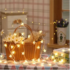 10M 80LED Star Lights String Battery Operated LED Fairy Lights Christmas Wedding Twinkle Lights