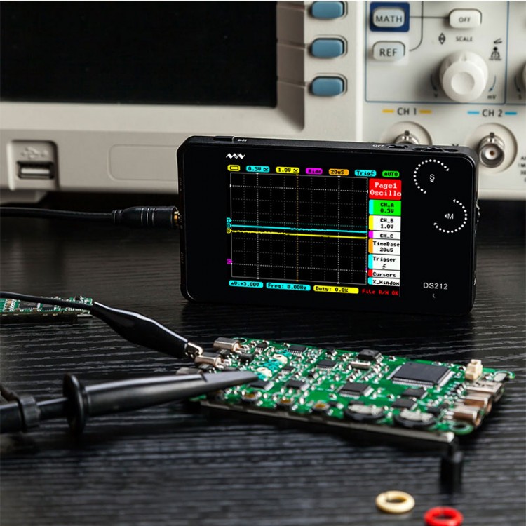 DS212 Mini Oscilloscope Portable Handheld Bandwidth 1MHz Sampling Rate