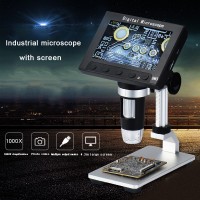 5MP HD 1080P Digital Microscope Metal Stand 4.3'' LCD Screen for Circuit Board Industry Clock DM3