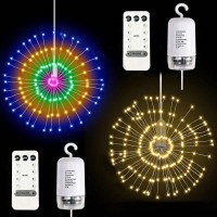 Foldable Firework LED Light 120LEDs Battery Operated Fairy Lights for Patio Wedding Parties