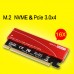 NVME M.2 X16 PCI-E Dust-proof Riser Card 2280 Aluminum Sheet Gold Bar Thermal Conductivity Silicon Wafer Cooling