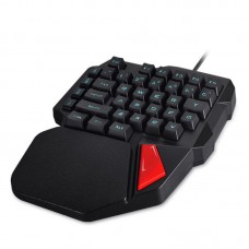 K108 Mini USB Wired 38 Keys LED Backlit Ergonomic Single Hand Keypad Gaming Keyb