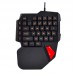 K108 Mini USB Wired 38 Keys LED Backlit Ergonomic Single Hand Keypad Gaming Keyb