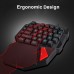 K108 Mini USB Wired 38 Keys LED Backlit Ergonomic Single Hand Keypad Gaming Keyb