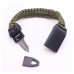 3 In 1 Umbrella Rope Bracelet Emergency Rope with Survival Whistle & Knife Blade for Camping Outdoor