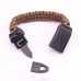 3 In 1 Umbrella Rope Bracelet Emergency Rope with Survival Whistle & Knife Blade for Camping Outdoor