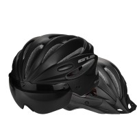 Cycling Helmet + Visor Magnetic Goggles Integrally-molded MTB Road Bicycle Helmet 55-62cm