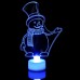 Colorful LED Lights Acrylic Christmas Tree + Snowman + Santa Claus Decorations Party Supplies Home Decor