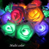 3m 20LED Colorful Rose String Lights Battery Type Wedding Valentine’s Day Party Birthday Decor