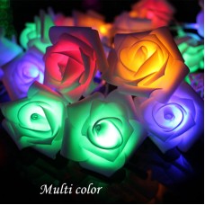3m 20LED Colorful Rose String Lights Battery Type Wedding Valentine’s Day Party Birthday Decor