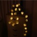 1M 9LEDs Rose Lights String Battery Operated Warm White Light Holiday Wedding Christmas Party Decor
