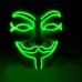 Luminous V Vendetta Mask Battery Operated Type Halloween Costume Cosplay Mask Lake Blue/Green