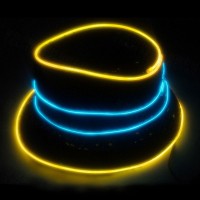 Luminous Vendetta Hat Men Battery Type for Halloween Cosplay Masquerade Carnival Props