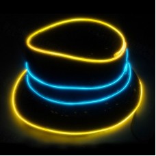 Luminous Vendetta Hat Men Battery Type for Halloween Cosplay Masquerade Carnival Props