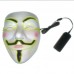 Luminous Vendetta Hat Men + Vendetta Mask White Lighting Color Battery Type Halloween Cosplay Props