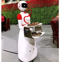 Robot Waiter Service Robot Food Delivery Intelligent Control Restaurant Shopping Malls 165cm Height
