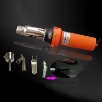 2000W Hot Air Welder Gun Plastic Welding Gun Tools Set with Round Nozzle Speed Welding Nozzle