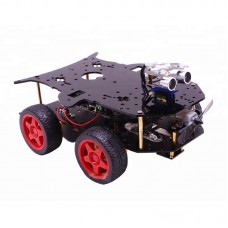 4WD Arduino Smart Car Kit Robot Car Kit w/Ultrasonic Sensor Programmable without Controller Board