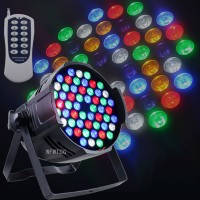 54x3W RGBW Stage Light Projector 8CH Par Light Wedding Party Stage Lighting DJ KTV Concert Light