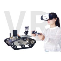 WiFi Video RC Car with 3D CCD Camera VR Video Tank Car Robot for DIY + VR Box + PS2 Controller