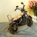 Motorcycle Model Retro Motor Figurine Metal Decoration Handmade Iron Motorbike Prop Home Decor