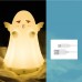 Silicone LED Night Light Clever Ghost Night Lamp Touch Control Tumbler Lamp w/USB Charging Cable 