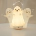 Silicone LED Night Light Clever Ghost Night Lamp Touch Control Tumbler Lamp w/USB Charging Cable 