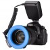 Macro LED Ring Flash Light Speedlight Speedlite for Canon Nikon Sony Hotshoe Olympus Panasonic Pentax GN15     