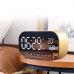 LED Alarm Clock with FM Radio Bluetooth Speaker Wireless Support AUX TF USB Music Player for Bedroom Office 