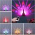 Peacock 3D LED Projection Lamp Wall Light Lamp Colorful LED 3D Night Light