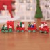 Christmas Train Painted Wood with Santa/Bear Xmas Kid Toys Gift Ornament Xmas Decor for Home