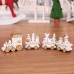 Christmas Train Painted Wood with Santa/Bear Xmas Kid Toys Gift Ornament Xmas Decor for Home