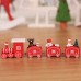 Christmas Train Painted Wood with Santa/Bear Xmas Kid Toys Gift Ornament Xmas Decor for Home