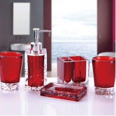 5pcs/Set Resin Bathroom Set Toothpaste Cup Toothbrush Holder Soap Dish Dispenser Set for Hotel Home