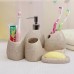 5pcs Resin Bathroom Set Toothpaste Cup Toothbrush Holder Soap Dish Dispenser Set for Hotel Home