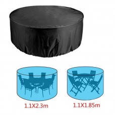 190T Round Outdoor Furniture Cover Polyester Garden Patio Table Chair Cover Rainproof Dustproof