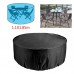 190T Round Outdoor Furniture Cover Polyester Garden Patio Table Chair Cover Rainproof Dustproof