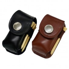 Faux Leather Golf Ball Bag Holder Clip Small Waist Pack Utility Pouch Sports Golf Training Accessories