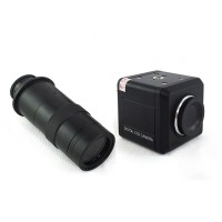 Digital CCD Camera BNC Digtial Microscope Eyepiece 800Lines Industrial Camera + Zoom 130X C-Mount Lens 