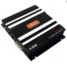 C-236 3800W 12V Car Audio Amplifier 2 Channel Powerful Super Pass Filter Car Amplifier Bass AMP Aluminum   