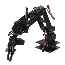 Aluminium Robot 6 DOF Arm Mechanical Robotic Arm Clamp Claw Mount Kit w/Servos Servo Horn for Arduino