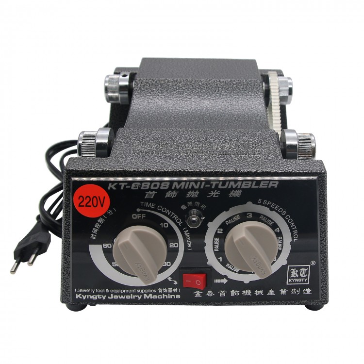 KT6808 Mini Rotary Tumbler Gold and Silver Jewelry Drum Polishing