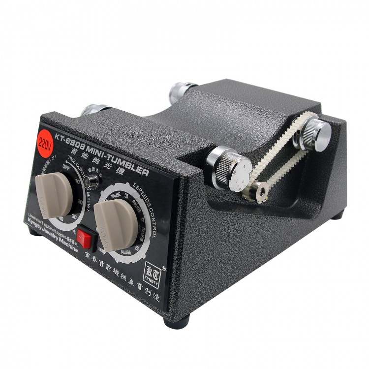 KT6808 Mini Rotary Tumbler Gold and Silver Jewelry Drum Polishing