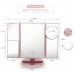 3 Folding Makeup Mirror 22 LEDs 10X Magnifying Dimmer Illuminated Light for Vanity Table  