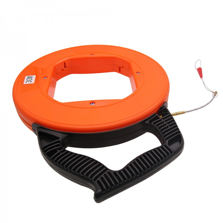 30M Fiberglass Fish Tape Reel Puller Conduit Ducting Rodder Pulling