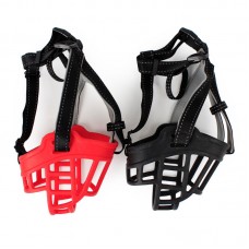 Silicone Dog Muzzle Basket Design Adjustable Straps Mask Size #6 for Medium Large Dogs